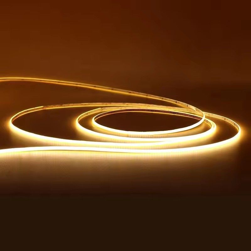 3mm กันน้ํา 2700k 6000k 12V 220v 5V Ultra Thin ความกว้าง 400leds COB LED Strip Light กับ 3
