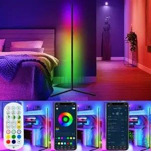 แสงพื้น LED RGB แสงพื้นที่ยืนที่ทันสมัย พร้อมรีโมทคอนโทรลและรองรับดีมเมอร์