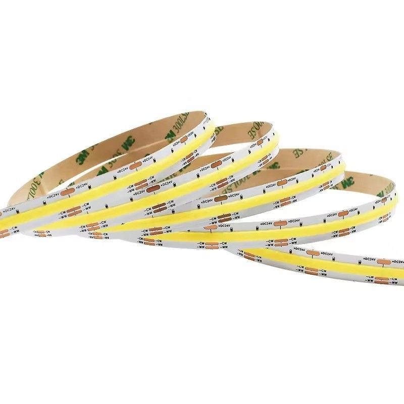 IP20 100lm 10W 24V FCOB สามารถปรับสีขาว RA90 560LEDS COB LED Strip PCB ขนาดหนากว่า