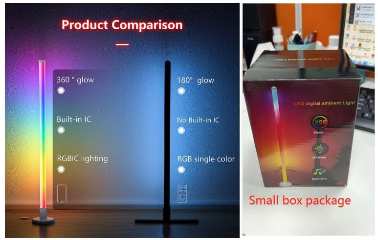 2023 Design Smart Home Lighting Corner Floor Lamp สําหรับแสงประดับภายในบ้านที่ทันสมัย