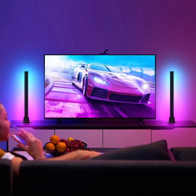 18LEDS เปลี่ยนสี RGB RGBIC โคมไฟพื้นสําหรับตกแต่งห้องนอนในขนาด 30cm และ 50cm