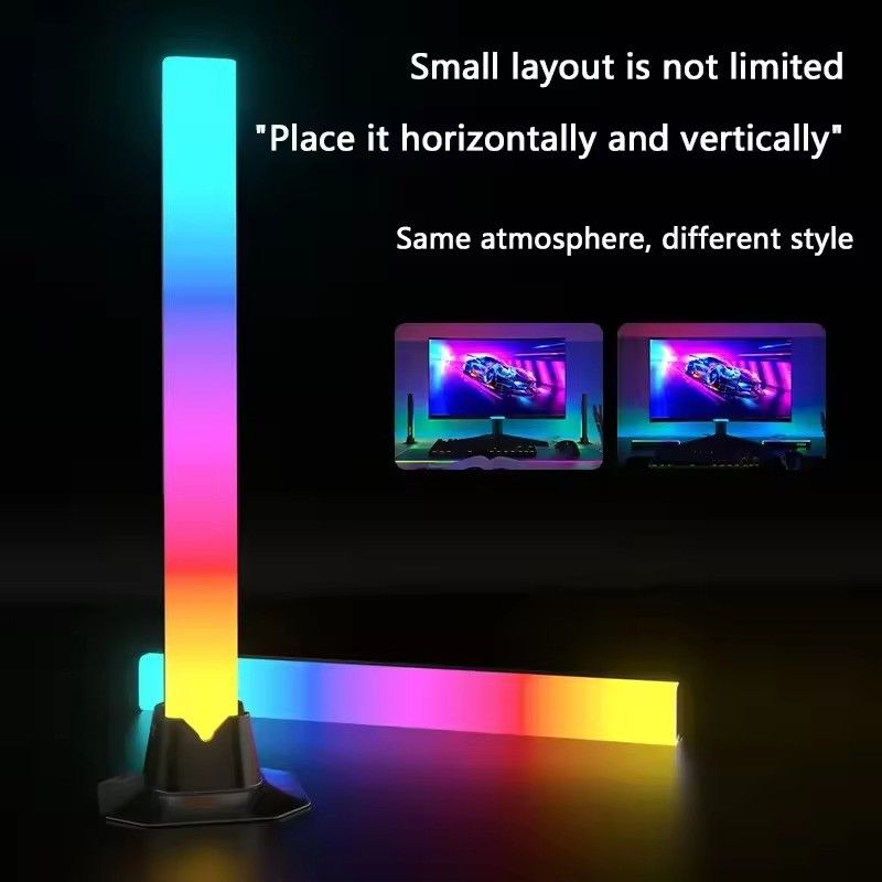 18LEDS เปลี่ยนสี RGB RGBIC โคมไฟพื้นสําหรับตกแต่งห้องนอนในขนาด 30cm และ 50cm