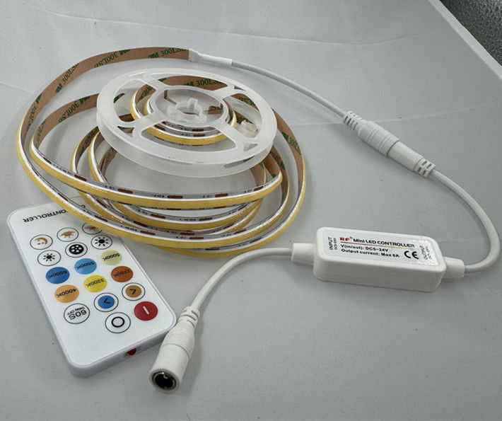COB LED Strip DC24V CRI90 312LEDs / m IP33 IP40 IP44 พร้อมแสงเต็มระยะ 10m ที่มั่นคง