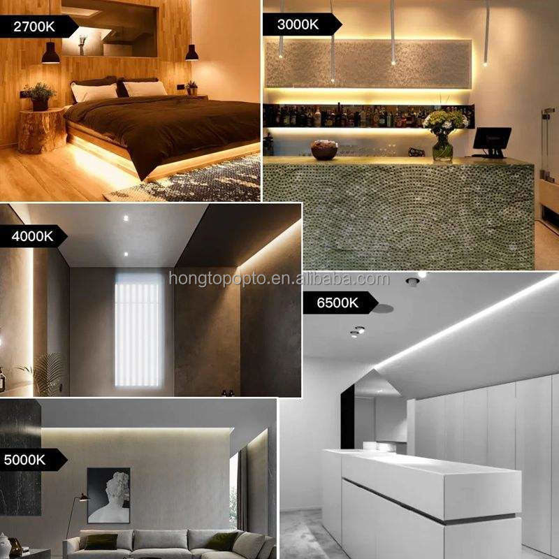 ไฟเทป LED CRI สูง 3 มม Ultra Thin COB LED Strips 12V 24V RA 90 สามารถตัดได้ฟรี