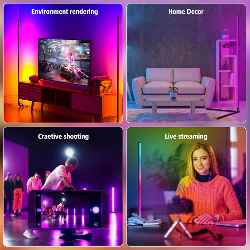 RGBIC Smart Home Lighting 3.5W หลอด LED สีสันสําหรับห้องนอน 45 ซม.