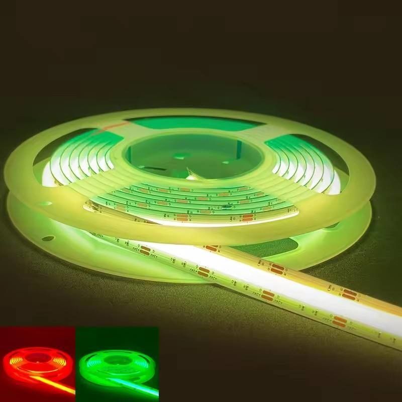 50000 ชั่วโมง เวลาทํางาน COB LED Strip Light DC 12V 24V ปรับแต่งแบบ RGB RGBW RGBCCT Strip