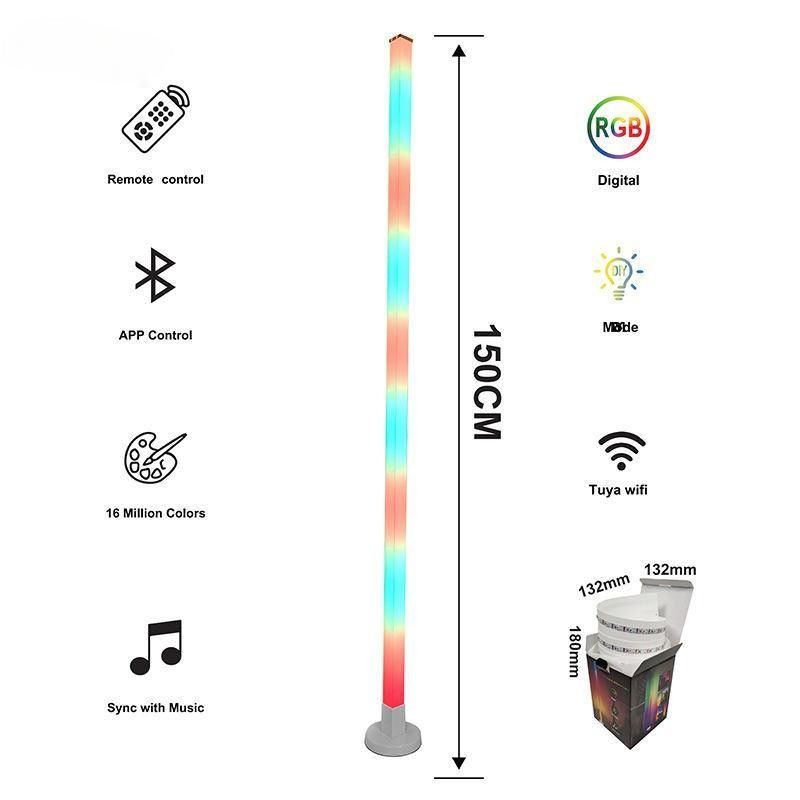 2024 Atmosphere Smart Home Light Rgb Led Floor Lamp พร้อมฐานเหล็กและรีโมทคอนโทรล
