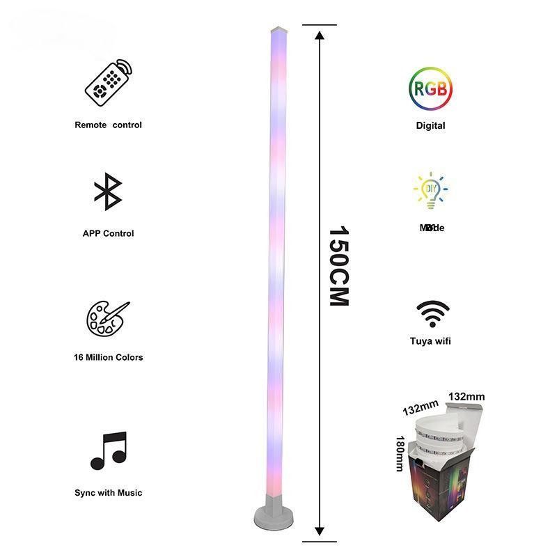 2024 Atmosphere Smart Home Light Rgb Led Floor Lamp พร้อมฐานเหล็กและรีโมทคอนโทรล