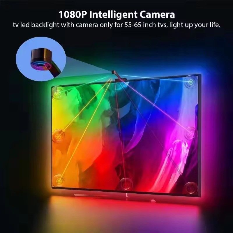 เทคโนโลยีการเชื่อมต่อ DC Wifi Immersion TV ไลท์ LED สําหรับ 65-75 นิ้ว ผู้ช่วย