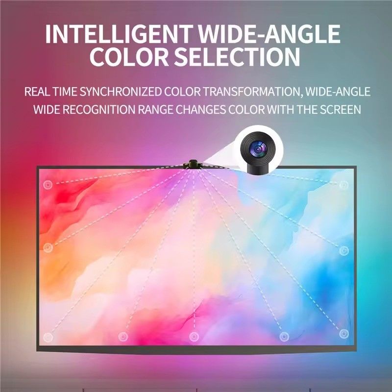 เทคโนโลยีการเชื่อมต่อ DC Wifi Immersion TV ไลท์ LED สําหรับ 65-75 นิ้ว ผู้ช่วย
