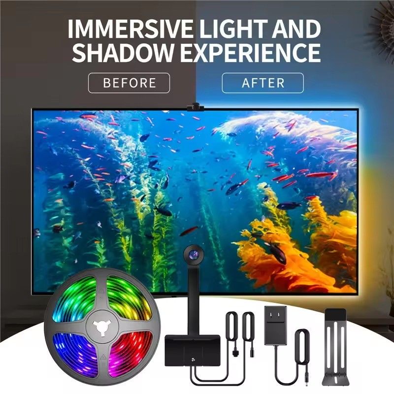 LED Type Smd5050 Led Chip Atmosphere 16.4ft LED Strip Sync to Screen Music for Google TV สายการ์ตูนการ์ตูนการ์ตูนการ์ตูนการ์ตูนการ์ตูนการ์ตูนการ์ตูนการ์ตูน