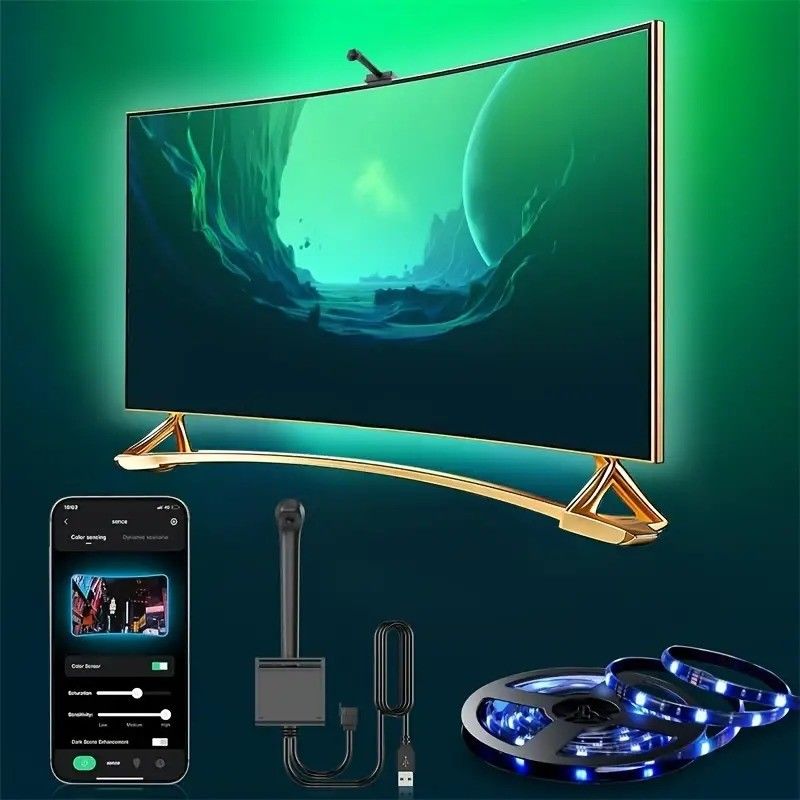 LED Type Smd5050 Led Chip Atmosphere 16.4ft LED Strip Sync to Screen Music for Google TV สายการ์ตูนการ์ตูนการ์ตูนการ์ตูนการ์ตูนการ์ตูนการ์ตูนการ์ตูนการ์ตูน
