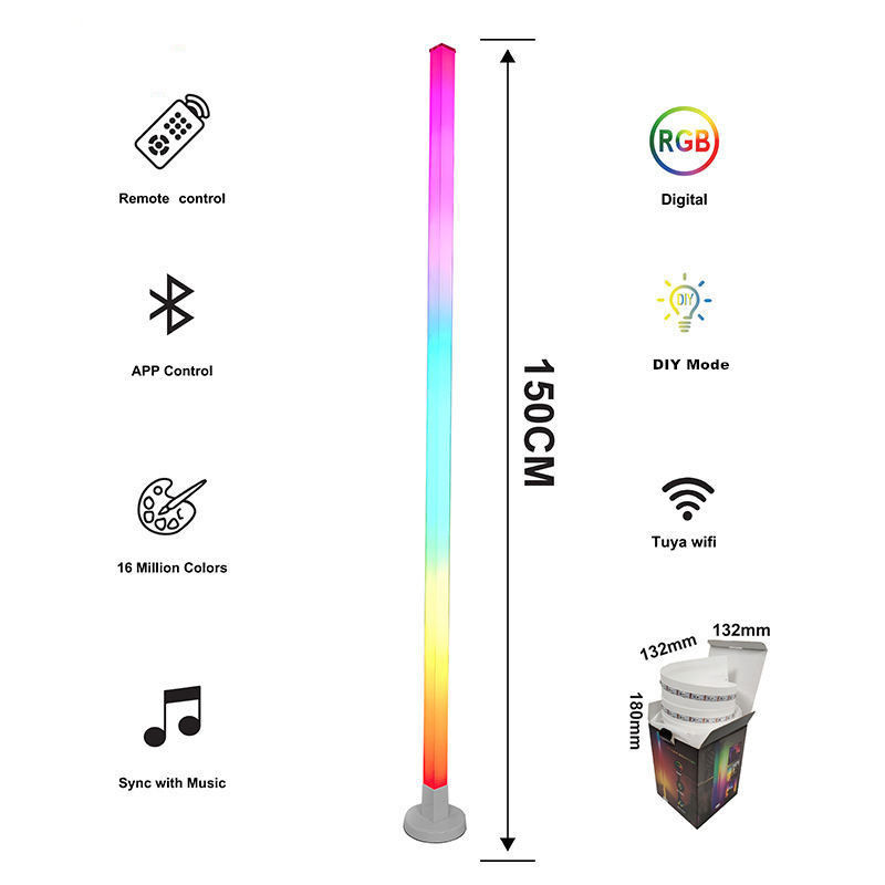 18 PCs/Ctn DC5V แผ่นไฟตกแต่งภายในพร้อมฟังก์ชันดนตรีและเครื่องควบคุม IR
