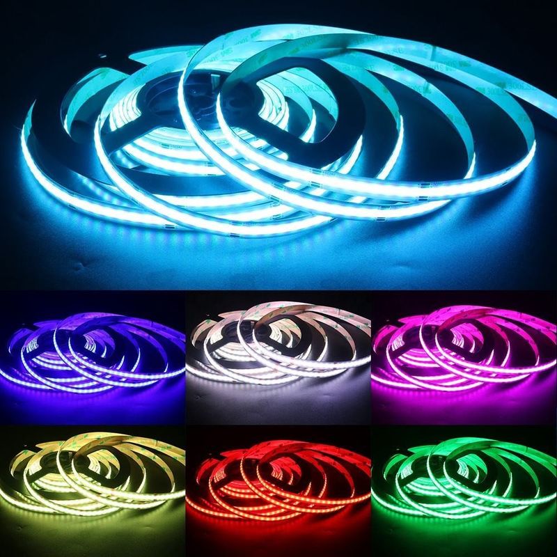756LED RGB 10mm Wide COB LED Strip Light การสนับสนุนโดยตรง