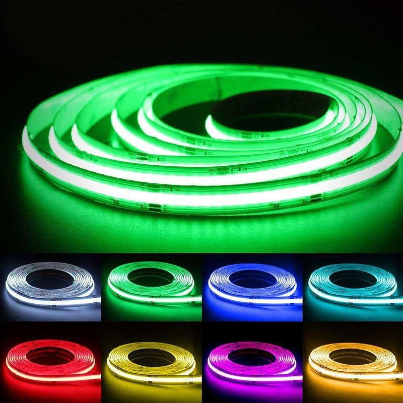 ความกว้าง 10mm PCB ความยืดหยุ่น RGB COB LED Strip Light แหล่งแสง LED Spot Free IP20 DC 12V