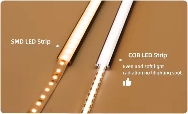 RGB 756LEDs COB Led Strip 12V 24V 5M ด้วยอุณหภูมิการทํางาน 90 Ra และ -45 50C