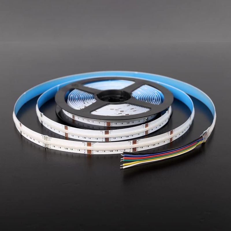 50000 ชั่วโมง อายุการใช้งาน RGBCCT COB LED Strip Light สําหรับห้องนั่งเล่นและห้องนอน