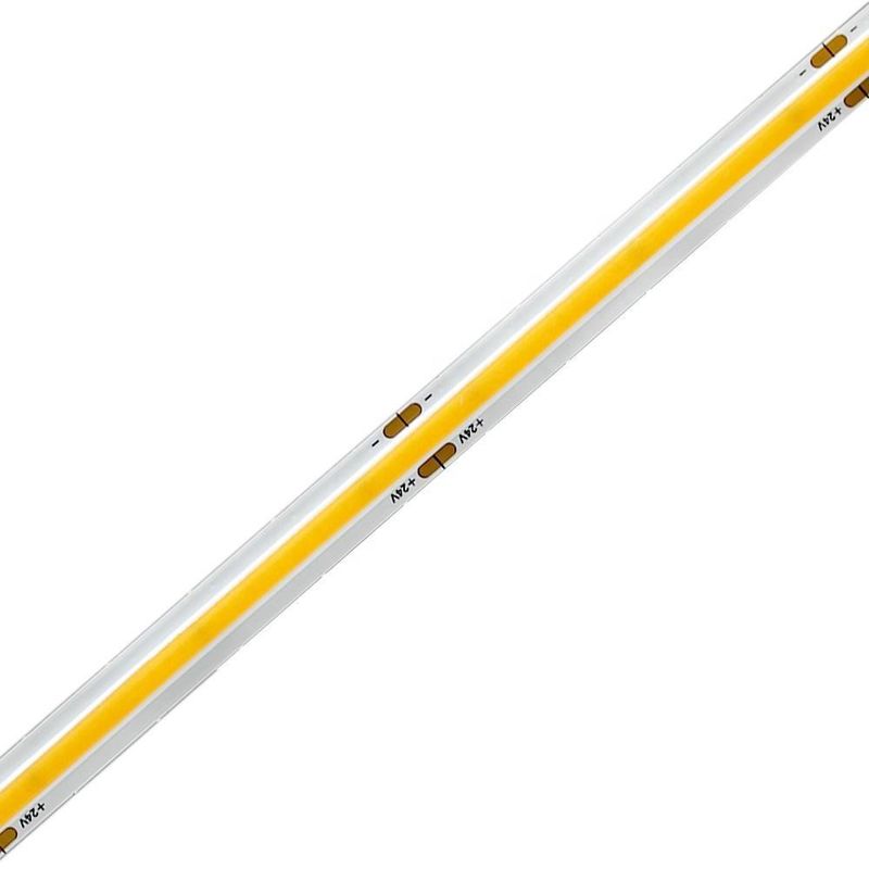 สาย LED COB แบบยืดหยุ่น DC12V CRI90 300LEDs/m โดยไม่มีการลดระดับความแรง 10W/m