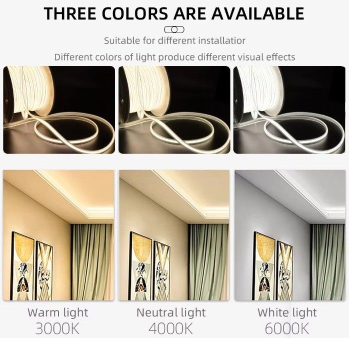 โลเตจสูง 80 CRI 288leds COB LED Strip Light สําหรับการใช้งานภายในและภายนอก 110V 220V